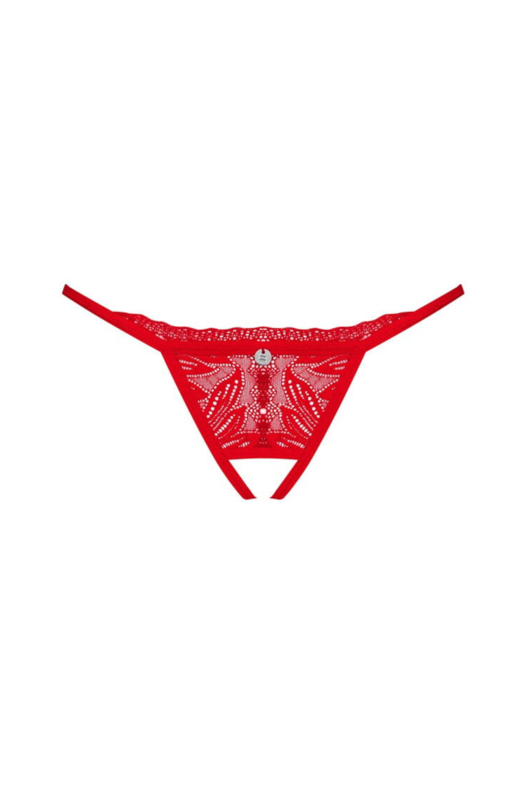 Otwarte Czerwone Stringi Chilisa Xl/2Xl Obsessive