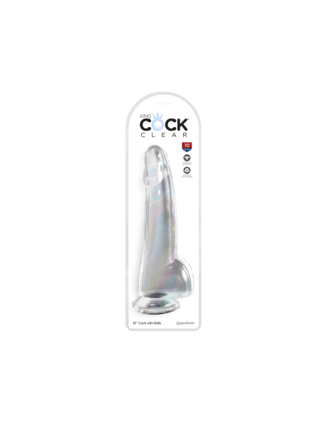Dildo 25Cm King Cock Clear With Balls Pipedream