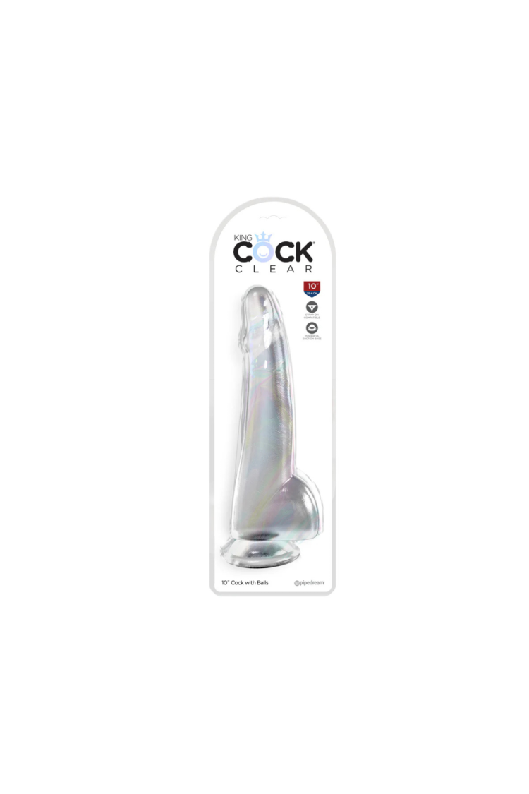 Dildo 25Cm King Cock Clear With Balls Pipedream