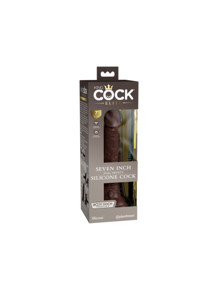 Dildo 18Cm King Cock Elite Dual Density Cock Brown Pipedream