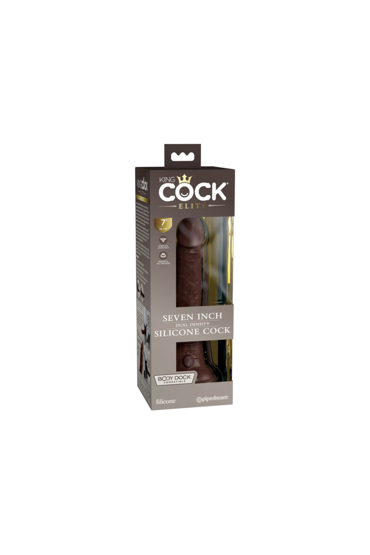 Dildo 18Cm King Cock Elite Dual Density Cock Brown Pipedream