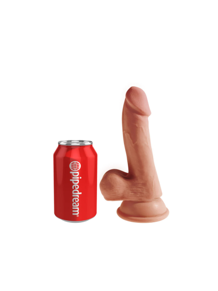 Dildo Plus 17Cm King Cock Triple Density With Balls Tan Pipedream