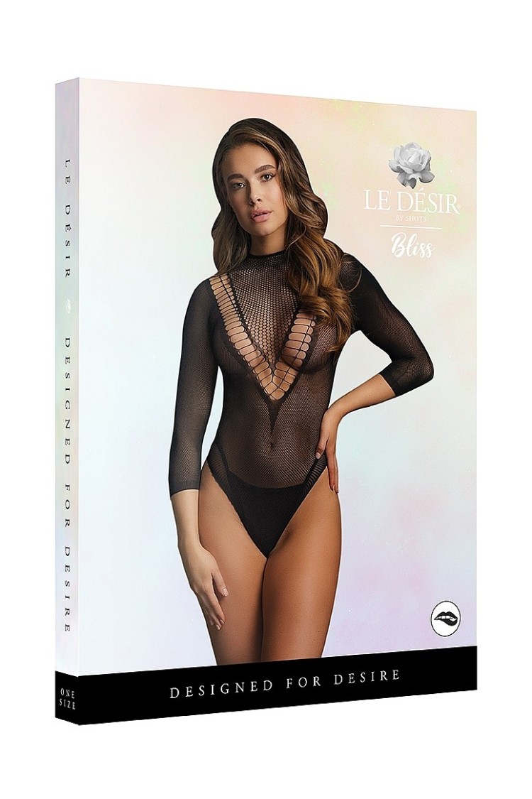 Body Le Désir Short Sleeve Teddy One Size Black Le Désir