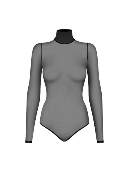 Czarne Prześwitujące Body Ingrid Xs/S Promees