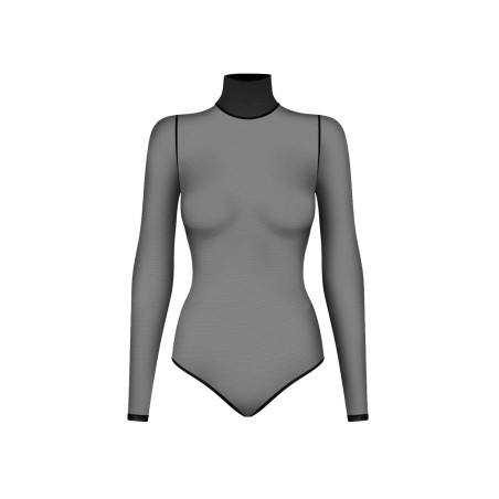 Czarne Prześwitujące Body Ingrid Xs/S Promees