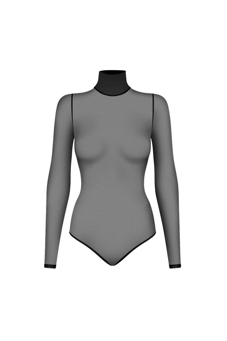 Czarne Prześwitujące Body Ingrid Xs/S Promees