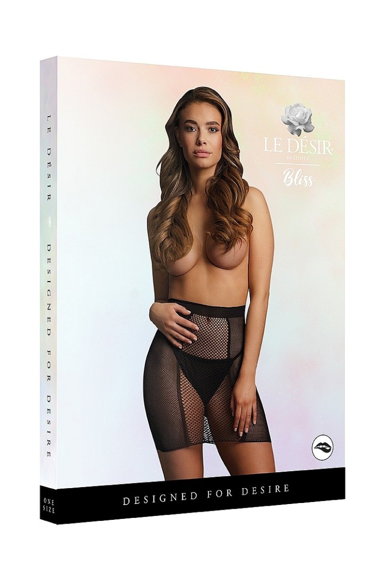 Spódnica Le Désir High-Waist Fishnet Skirt One Size Black Le Désir