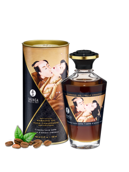 Jadalny Olejek Rozgrzewający Do Miejsc Intymnych O Smaku Kawowym Aphrodisiac Warming Oil Creamy Love Latte 100Ml Shunga