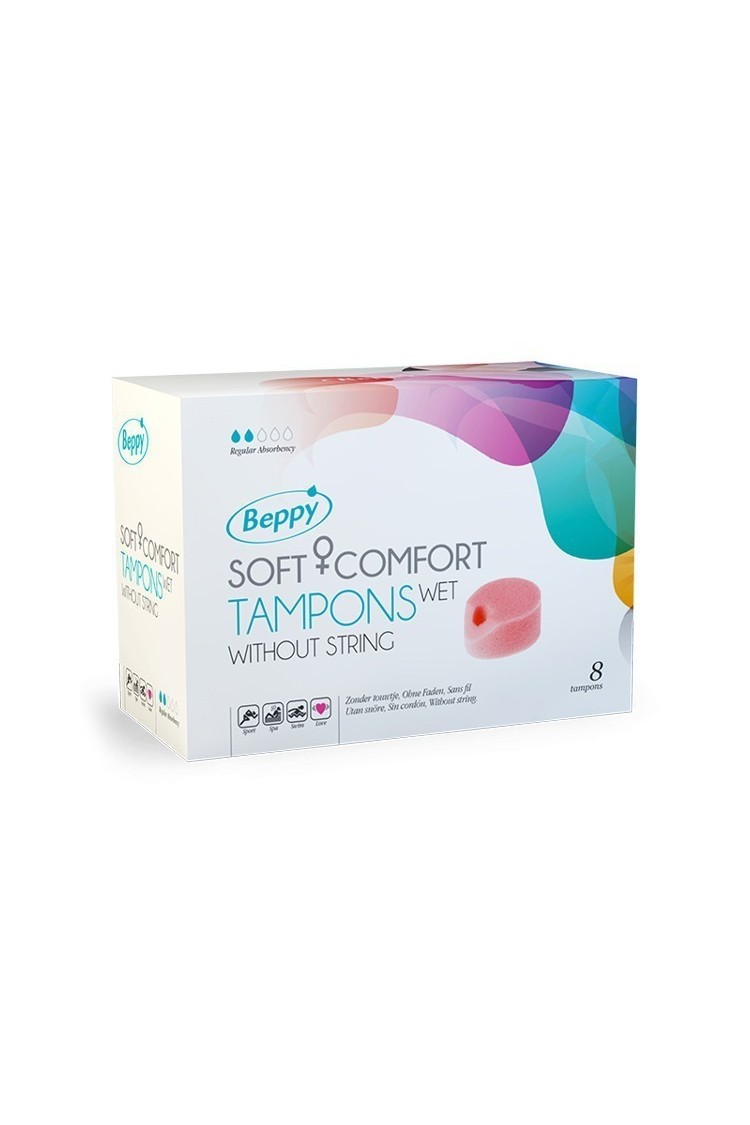 Tampony Bez Sznurka Nawilżane Soft Comfort Tampons Wet 8 Szt. Beppy