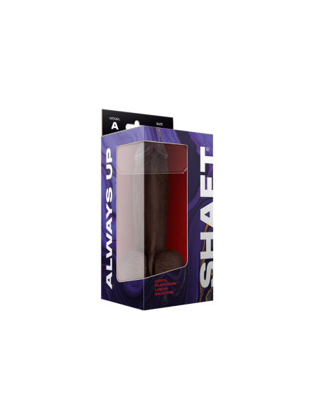 Dildo Model A 21,5 Cm Dong With Balls Mahogany Shaft