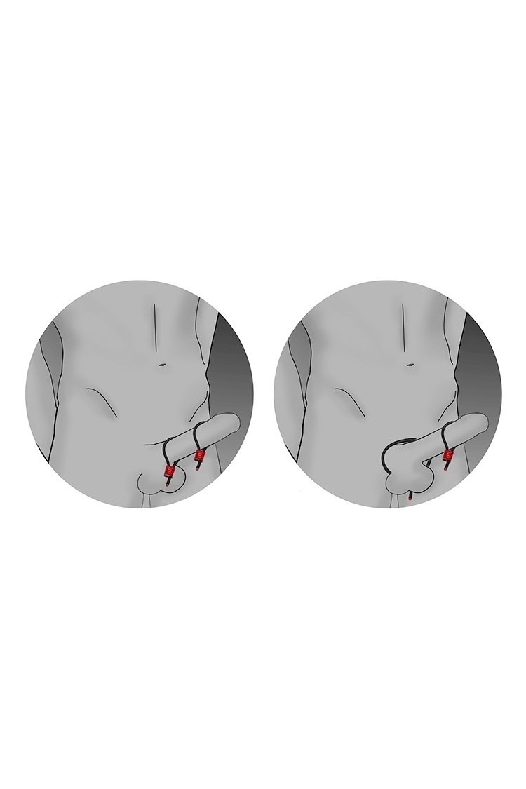 Prestige Electraloops 2 X Regulowany Cockring (Srebrny) ElectraStim
