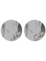 Prestige Electraloops 2 X Regulowany Cockring (Srebrny) ElectraStim