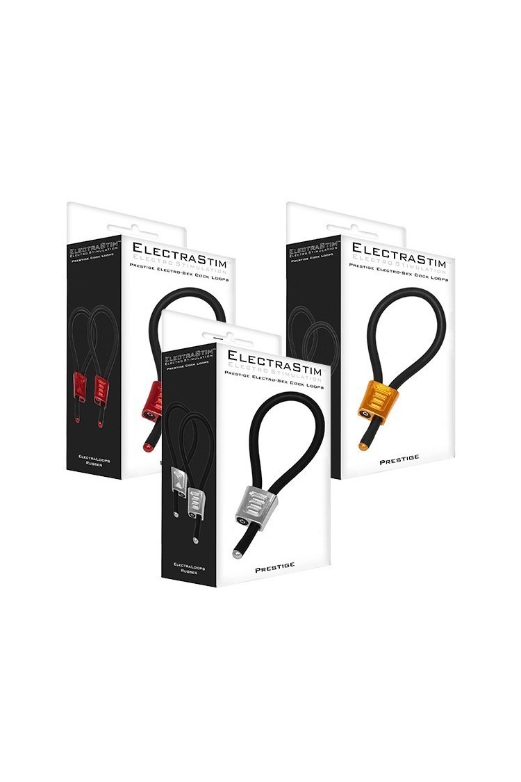Prestige Electraloops 2 X Regulowany Cockring (Srebrny) ElectraStim