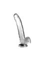 Dildo 23Cm King Cock Clear With Balls Pipedream
