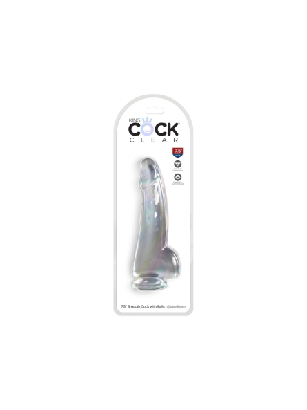Dildo 19Cm King Cock Clear With Balls Pipedream