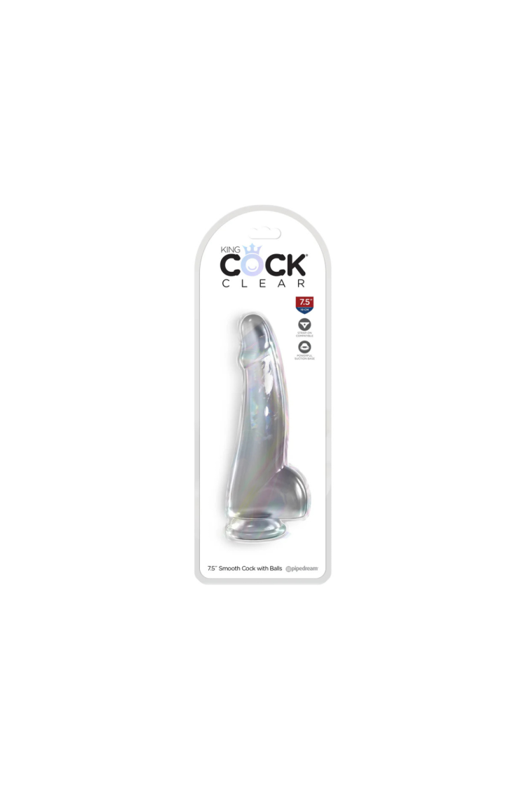 Dildo 19Cm King Cock Clear With Balls Pipedream
