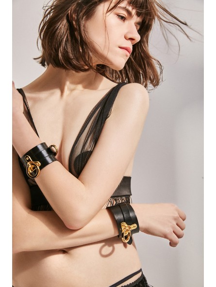 Skórzane Kajdanki Na Ręce Upko Leather Handcuffs UPKO