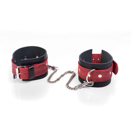 Kajdanki Crazy Horse Red L Whips