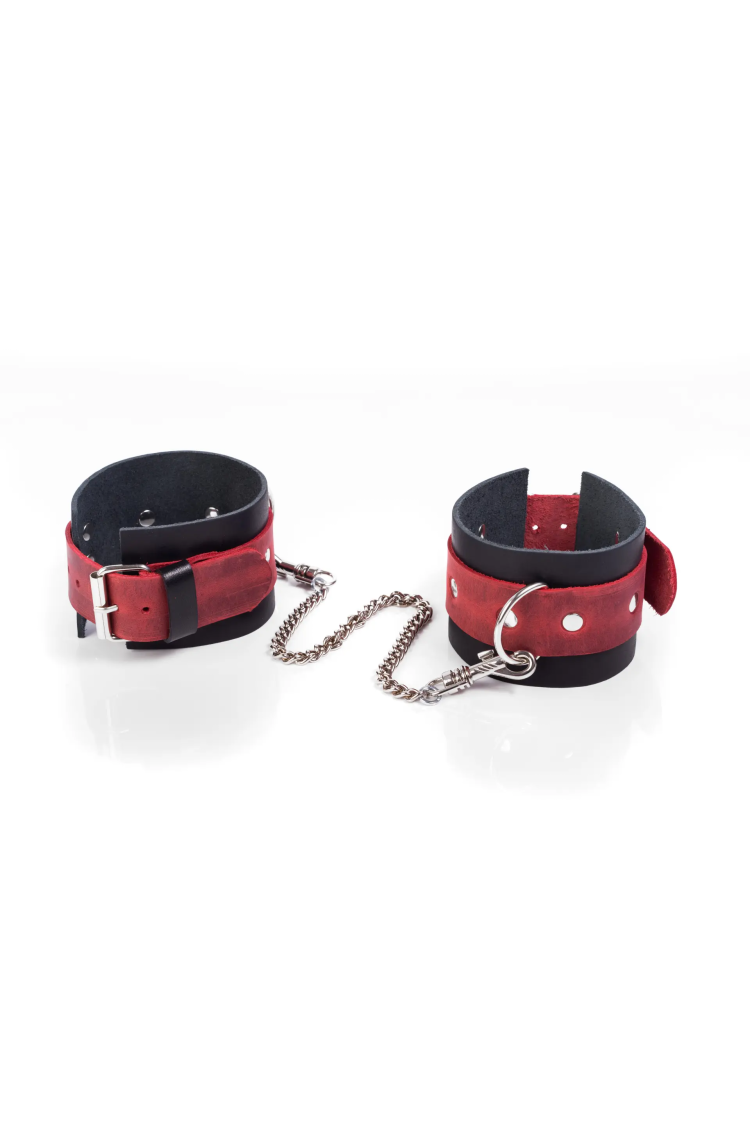 Kajdanki Crazy Horse Red L Whips