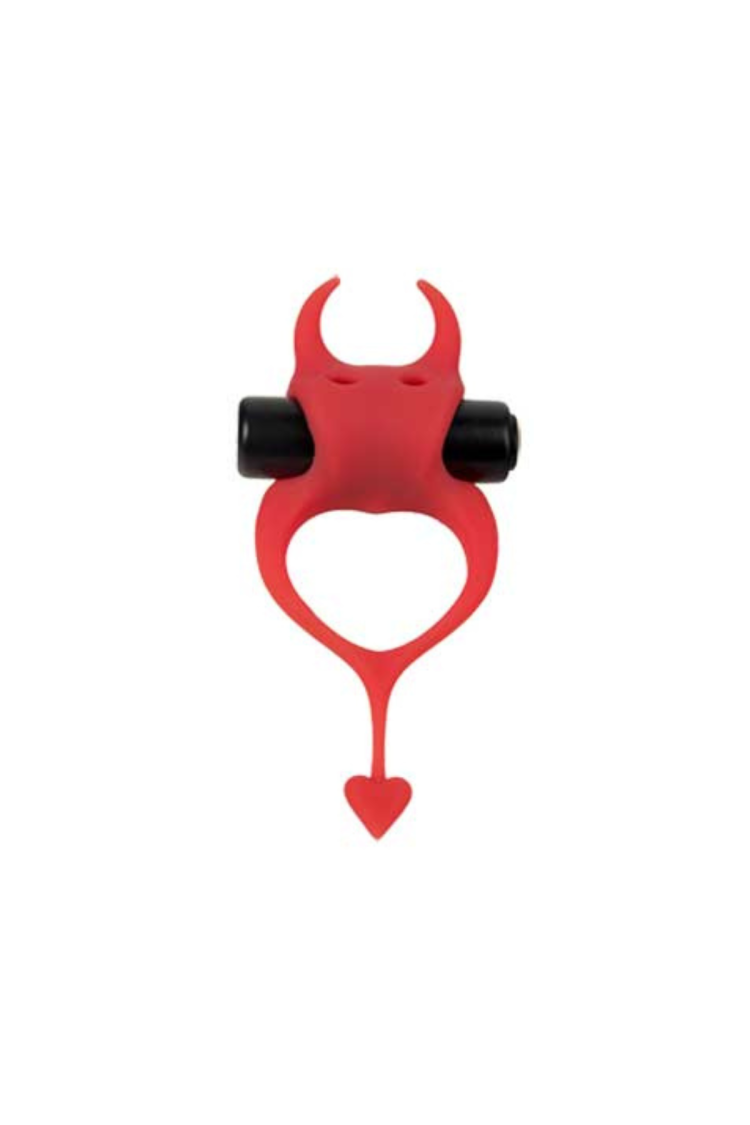 Wibrujący Pierścień Devol Cockring Red Adrien Lastic