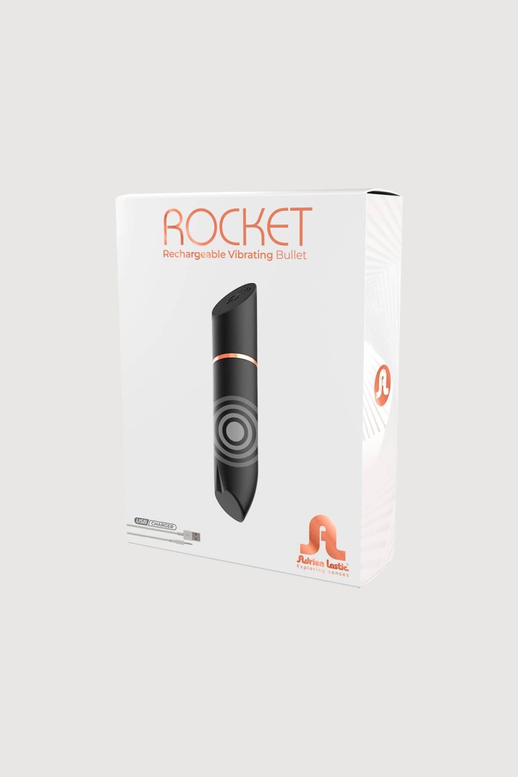 Rocket Black - Wibrator Premium 9Cm Adrien Lastic