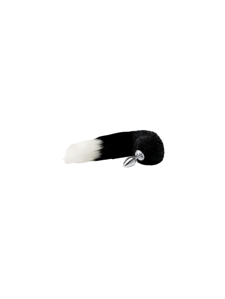 Korek Analny Lisi Ogon Metal Plug Black Indigo Fox Tail Whipsmart