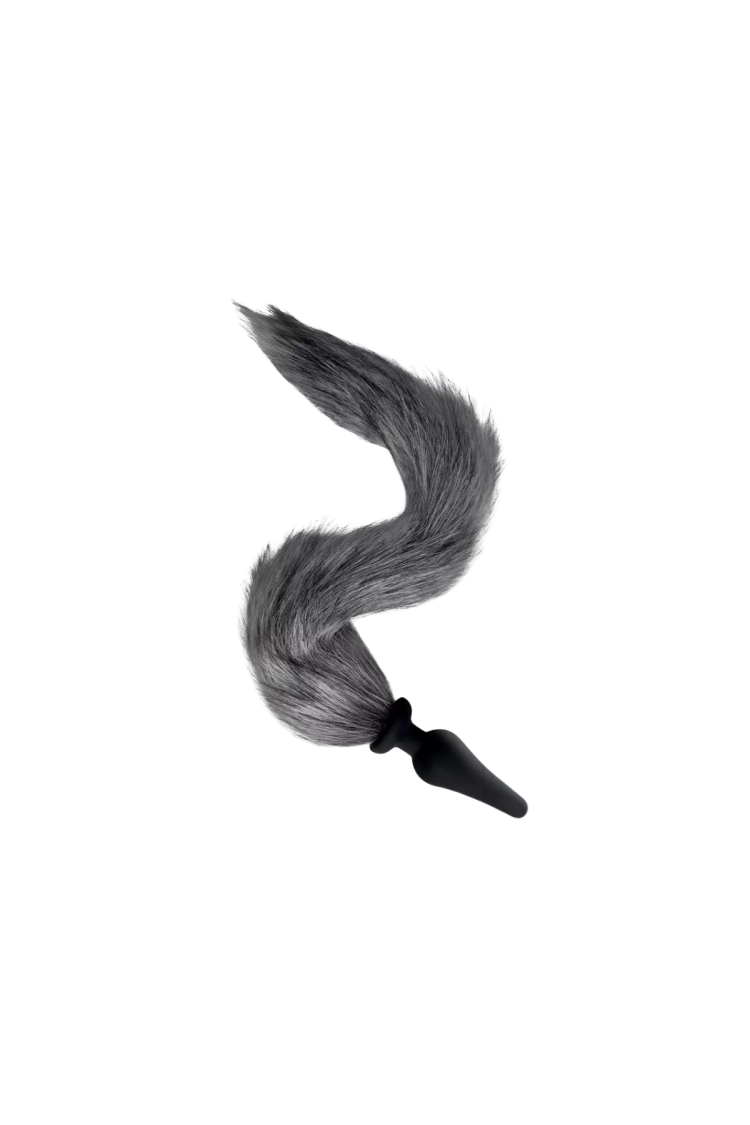 Zestaw Lis Korek Analny I Uszy Plug Grey Fox Tail Set Whipsmart