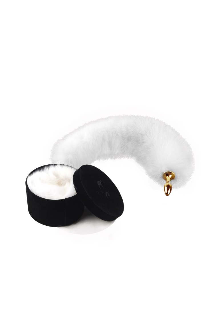 Odczepiany Metalowy Korek Z Lisim Ogonem Upko Fox Fur Tail Small Butt Plug UPKO