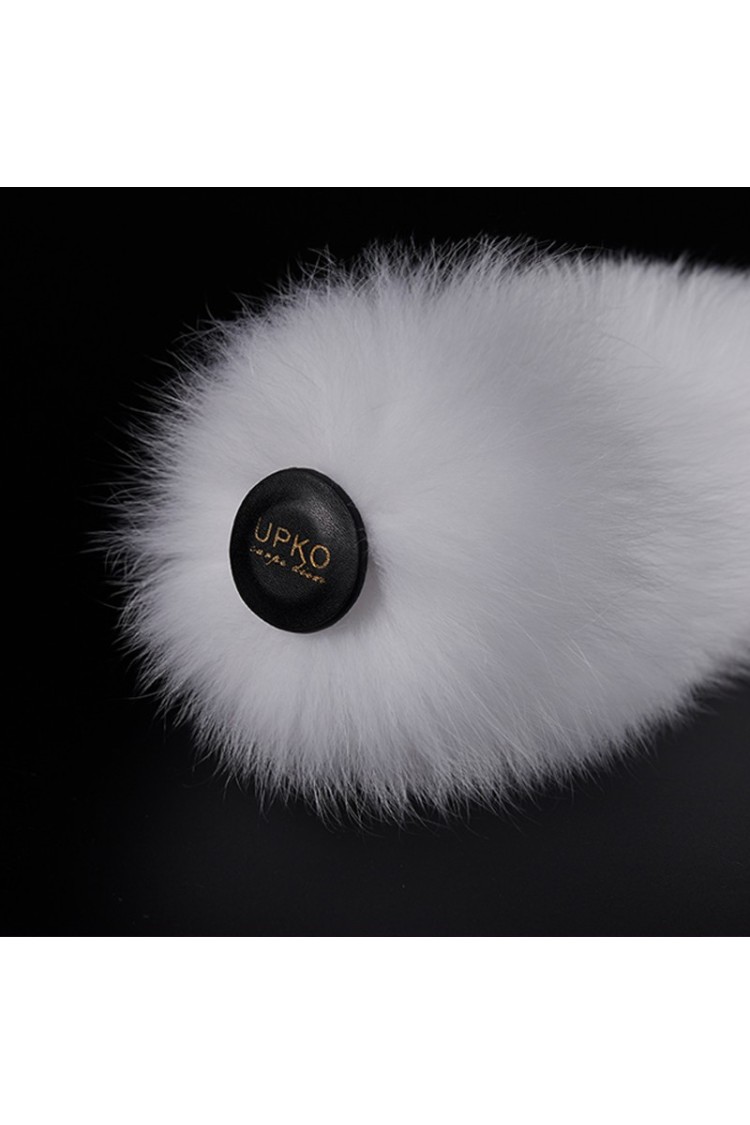 Odczepiany Metalowy Korek Z Lisim Ogonem Upko Fox Fur Tail Small Butt Plug UPKO