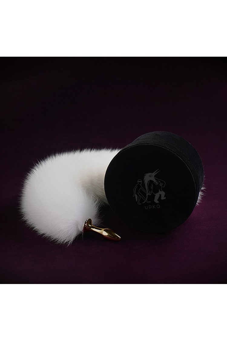 Odczepiany Metalowy Korek Z Lisim Ogonem Upko Fox Fur Tail Small Butt Plug UPKO