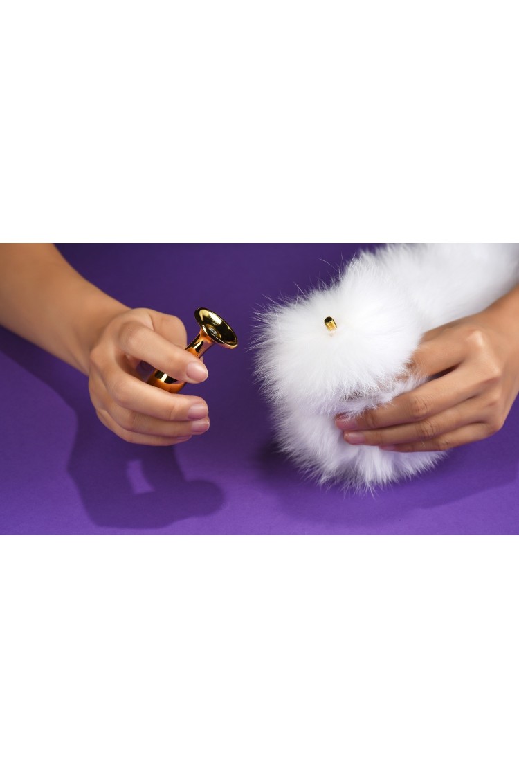 Odczepiany Metalowy Korek Z Lisim Ogonem Upko Fox Fur Tail Small Butt Plug UPKO