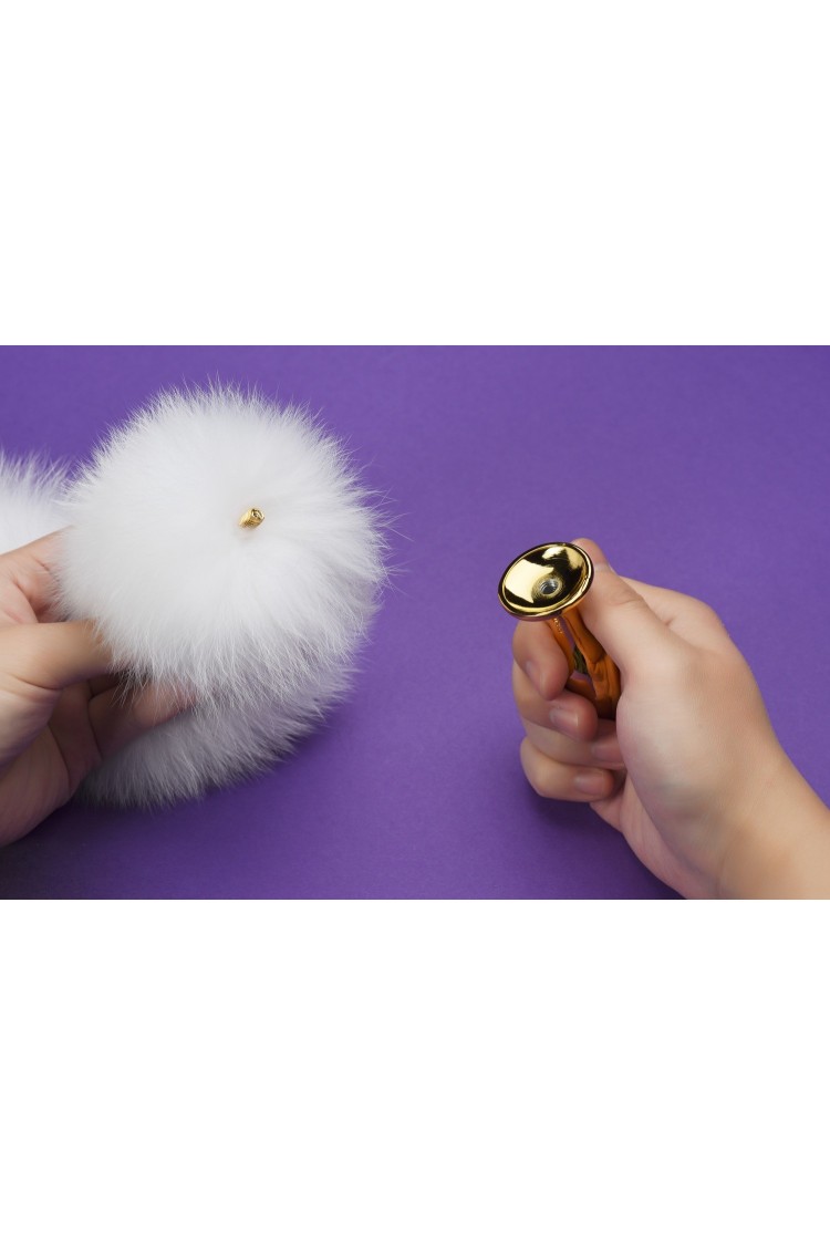 Odczepiany Metalowy Korek Z Lisim Ogonem Upko Fox Fur Tail Small Butt Plug UPKO