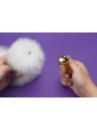 Odczepiany Metalowy Korek Z Lisim Ogonem Upko Fox Fur Tail Small Butt Plug UPKO