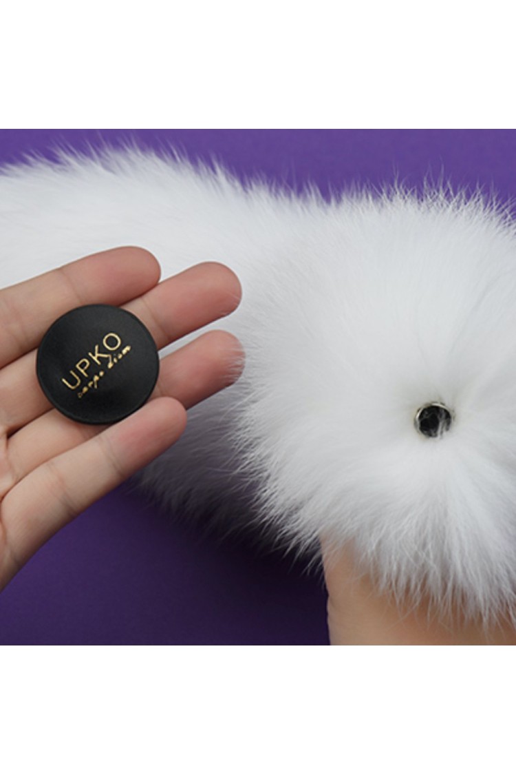 Odczepiany Metalowy Korek Z Lisim Ogonem Upko Fox Fur Tail Small Butt Plug UPKO