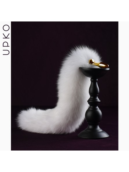 Odczepiany Metalowy Korek Z Lisim Ogonem Upko Fox Fur Tail Small Butt Plug UPKO