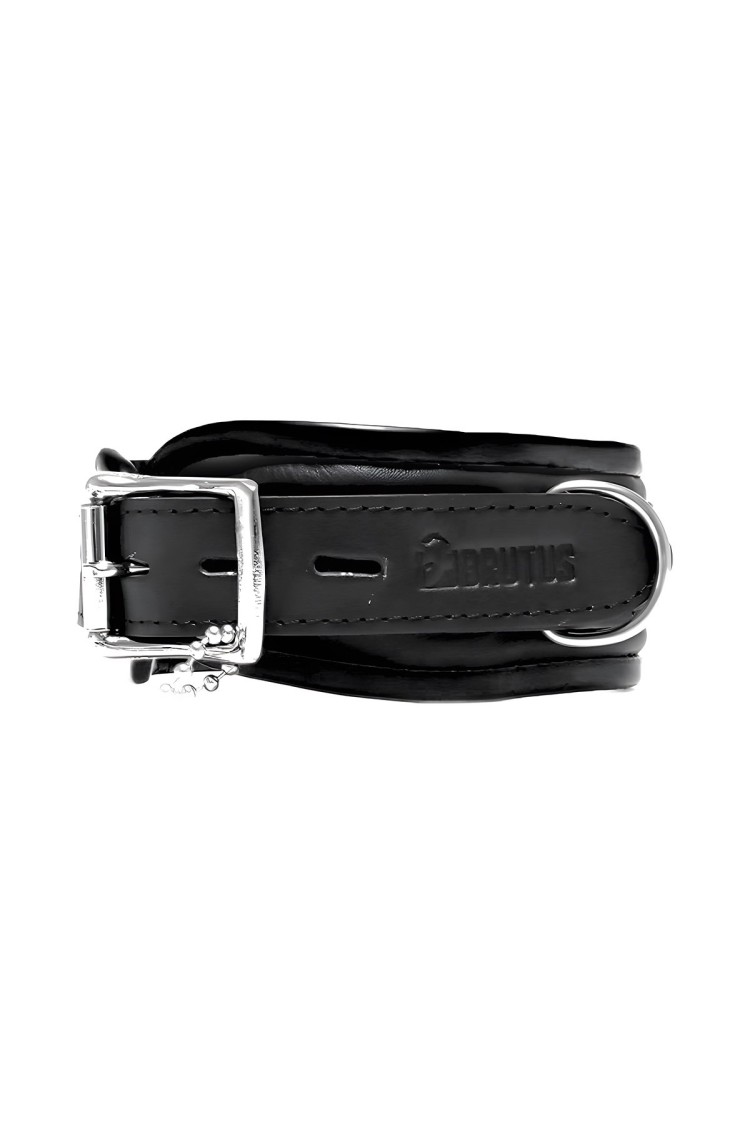Obroża Leather Collar Black/Black Brutus