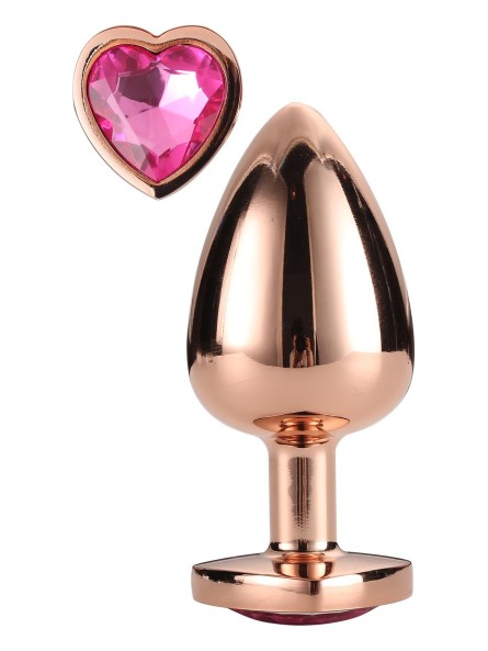 Korek Analny Gleaming Love Rose Gold Plug Large Dreamtoys