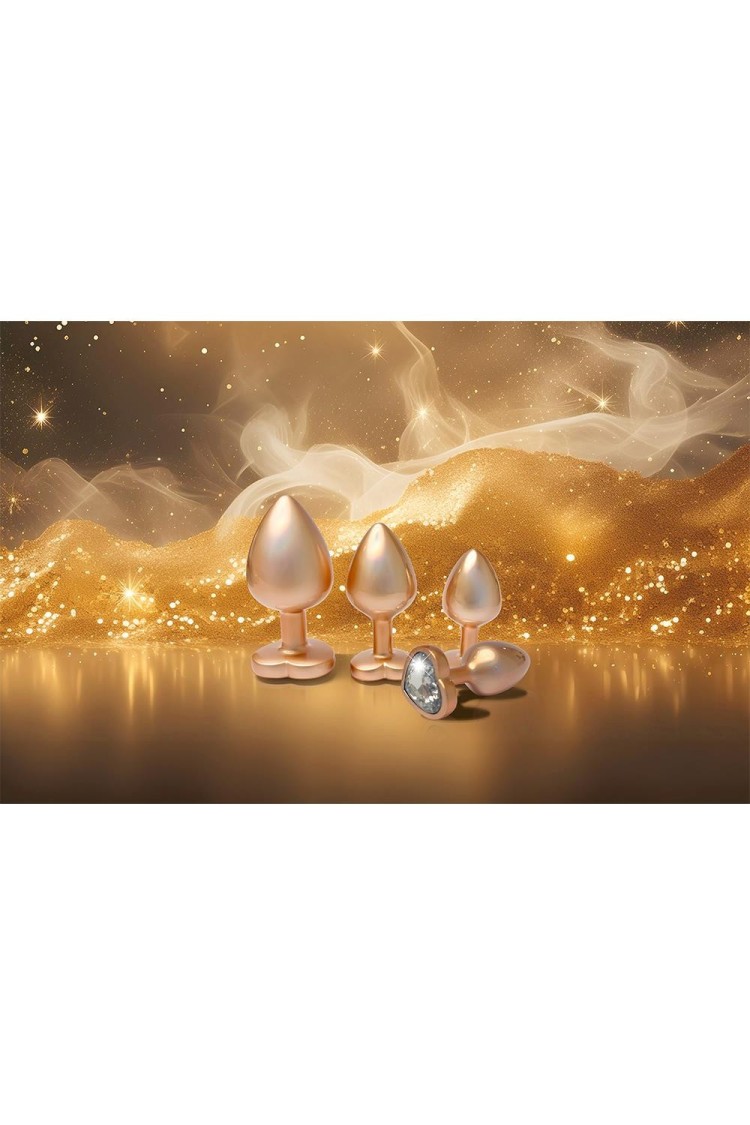 Korek Analny Gleaming Love Pearl Gold Plug Medium Dreamtoys