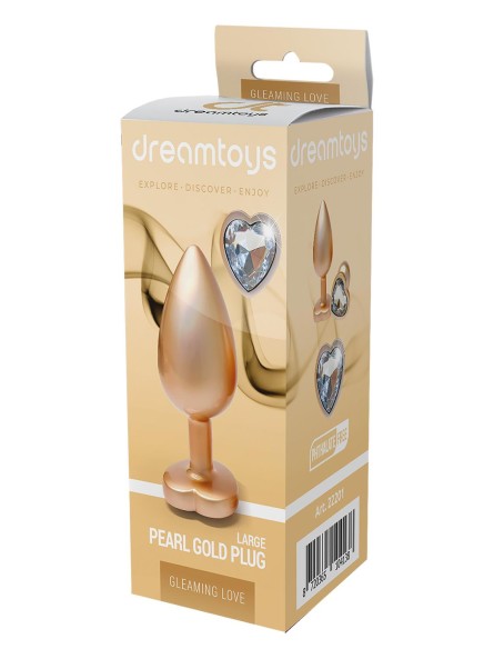 Korek Analny Gleaming Love Pearl Gold Plug Large Dreamtoys