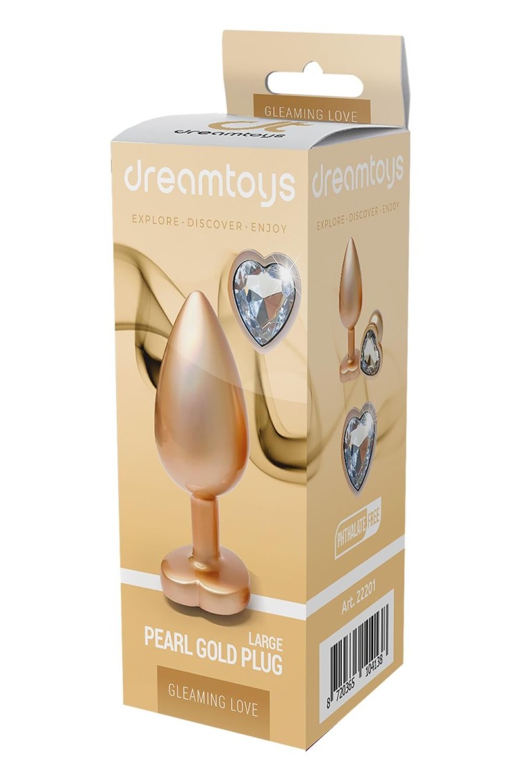 Korek Analny Gleaming Love Pearl Gold Plug Large Dreamtoys