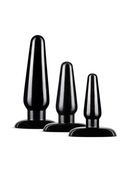 Zestaw Korków Blush Anal Adventures Basic Plug Kit Black Blush