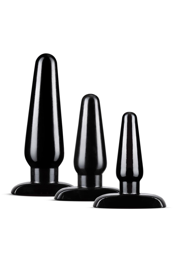 Zestaw Korków Blush Anal Adventures Basic Plug Kit Black Blush