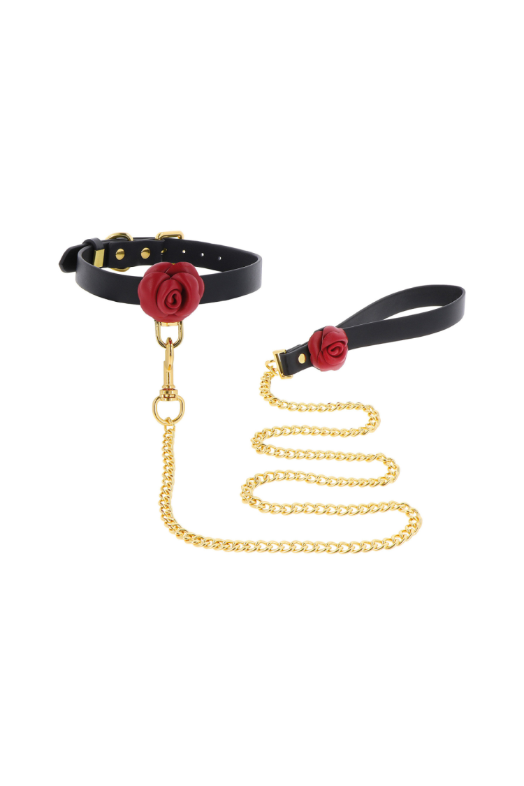 Obróżka Ze Smyczą Wild Roses Collar & Leash Taboom
