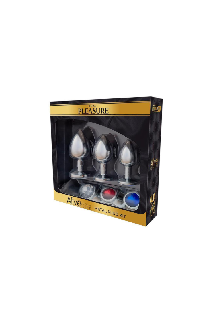 Korek Analny Anal Pleasure Metal Plug Kit Alive