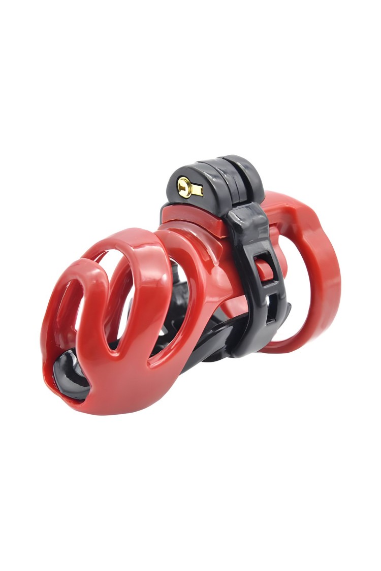 Pas cnoty Cyborg Chastity Cage Black | Red Brutus