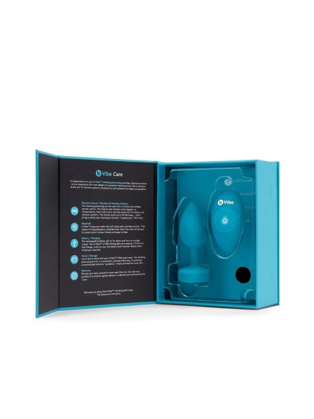 Korek analny Vibrating Jewel Plug S/M Teal b-Vibe