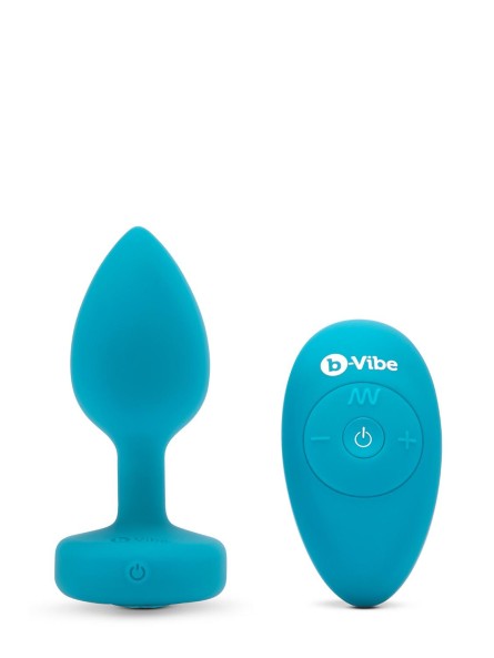 Korek analny Vibrating Jewel Plug S/M Teal b-Vibe