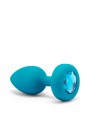 Korek analny Vibrating Jewel Plug S/M Teal b-Vibe