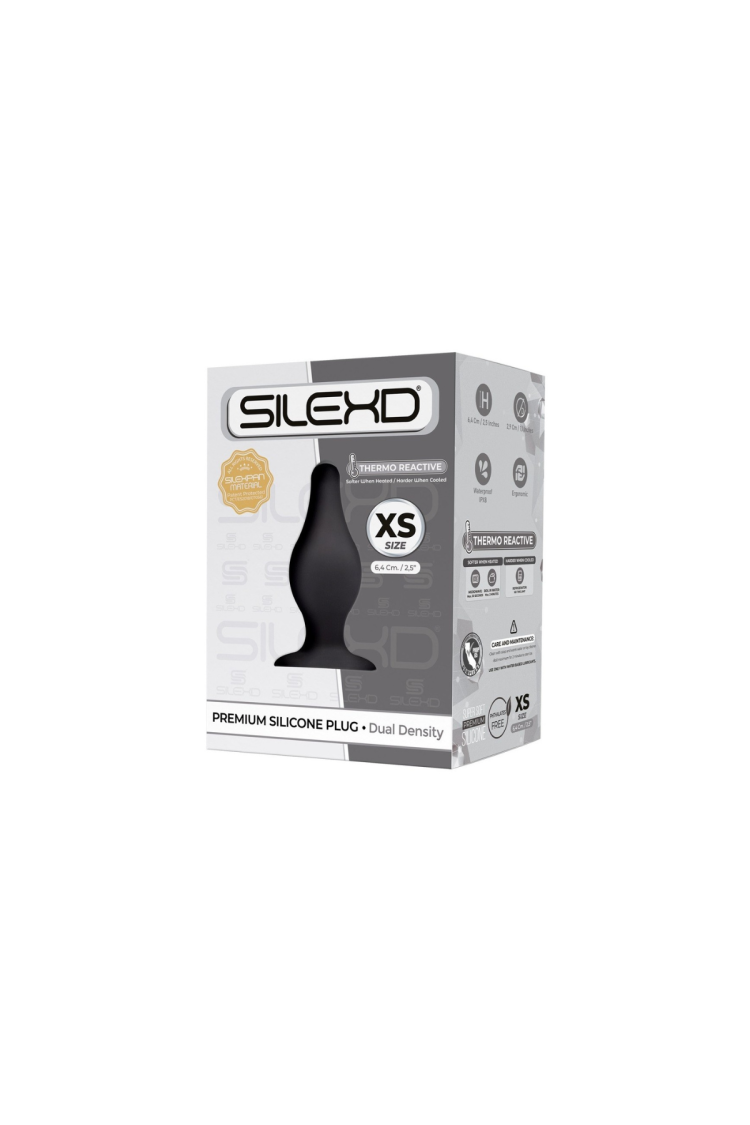 Korek Analny Plug Model 2 Xs 6,5 Cm Black Silexd
