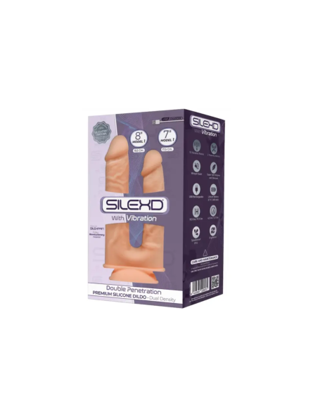 Podwójny Wibrator Double Penetration 18-20 Cm Vibration + Lrs Flesh Silexd